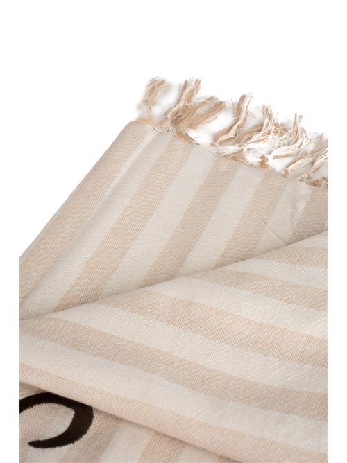 Telo mare Foutas Saint Barth a righe cotone Beige Mc2 Saint Barth | FOUTAS LIGHT N02028H SB BEACH STRIPES V 11 E